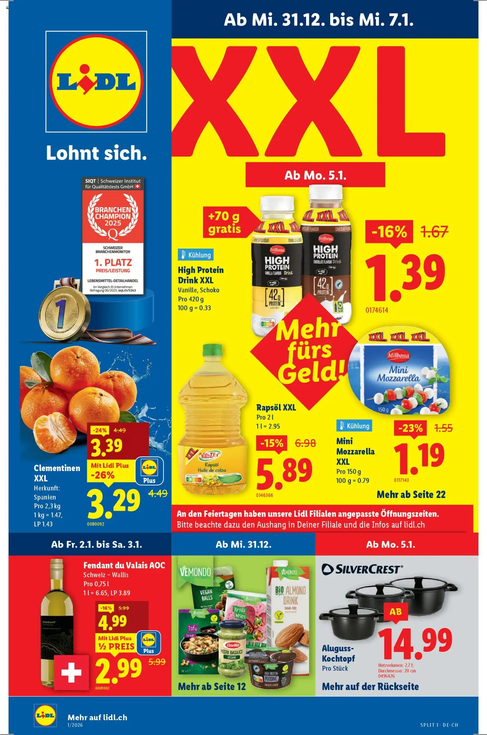 Vorschau des Merkblatts Aktionen vom Shop Lidl gültig von 31.12.2025 bis 07.01.2026