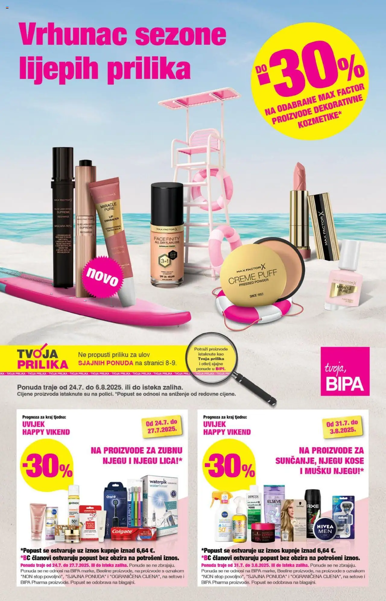 Bipa aktualni Katalog vrijedi od 24.07.2025 - tjedna akcija broj stranice 1 - Nivea, Garnier, Axe