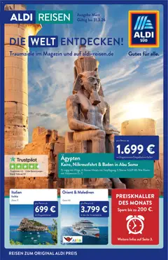 Vorschau von dem Prospekt des Geschäftes Aldi Reisen, gültig ab dem 01.03.2026