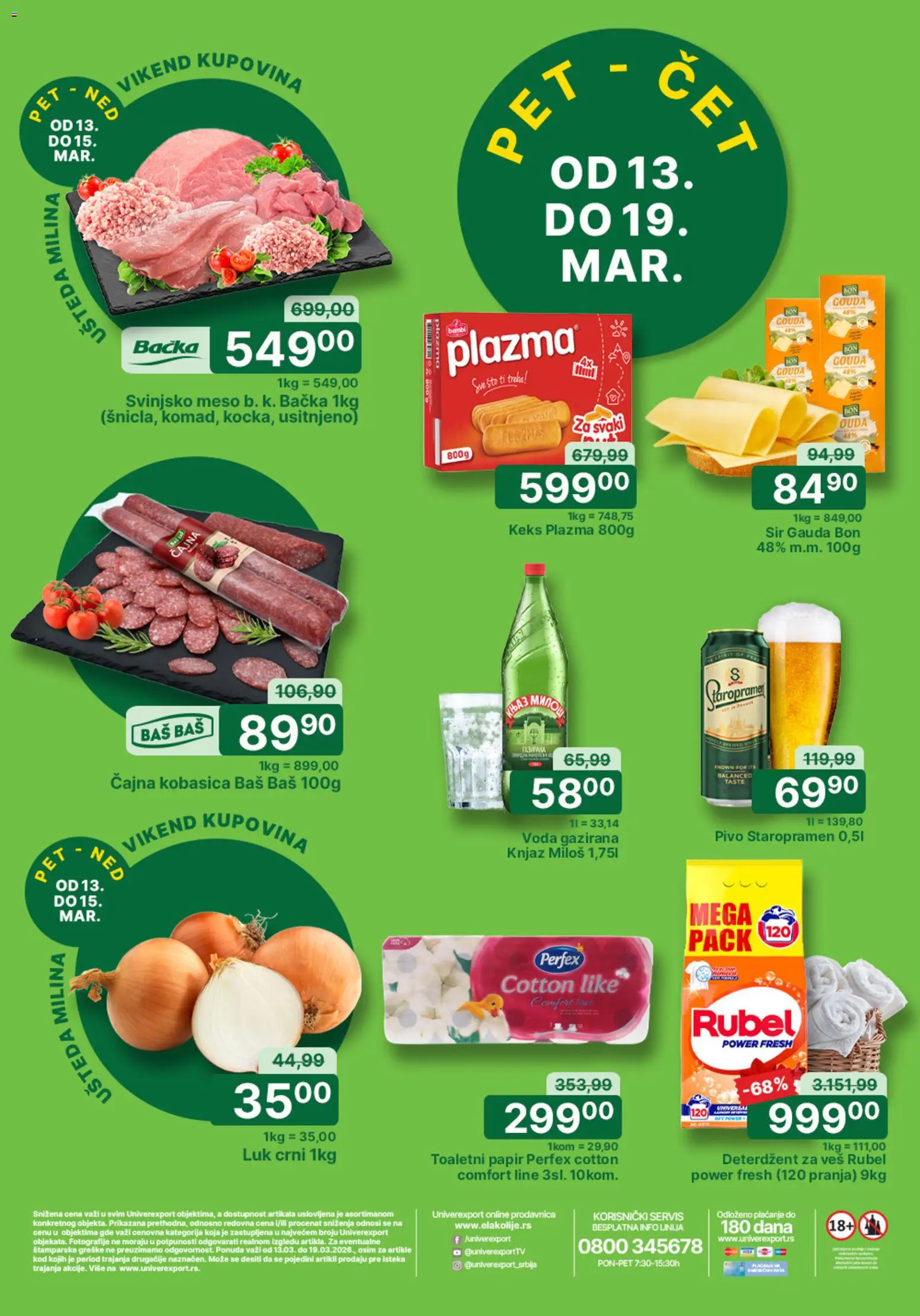 Pregled Univerexport kataloga - važi od 13.03.2026