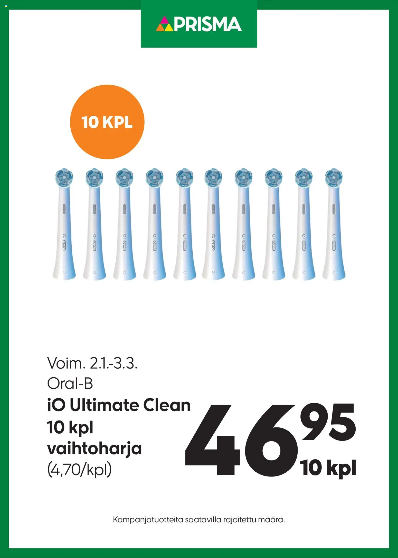 Kaupan Prisma Tarjoukset Oral-B vaihtoharja esikatselu, voimassa 02/03/2026