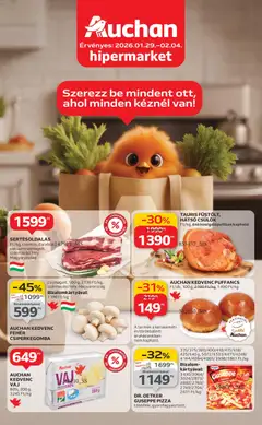 Auchan - Heti Hipermarket ajánlataink megtekintése, amely érvényes 2026.01.29.-től