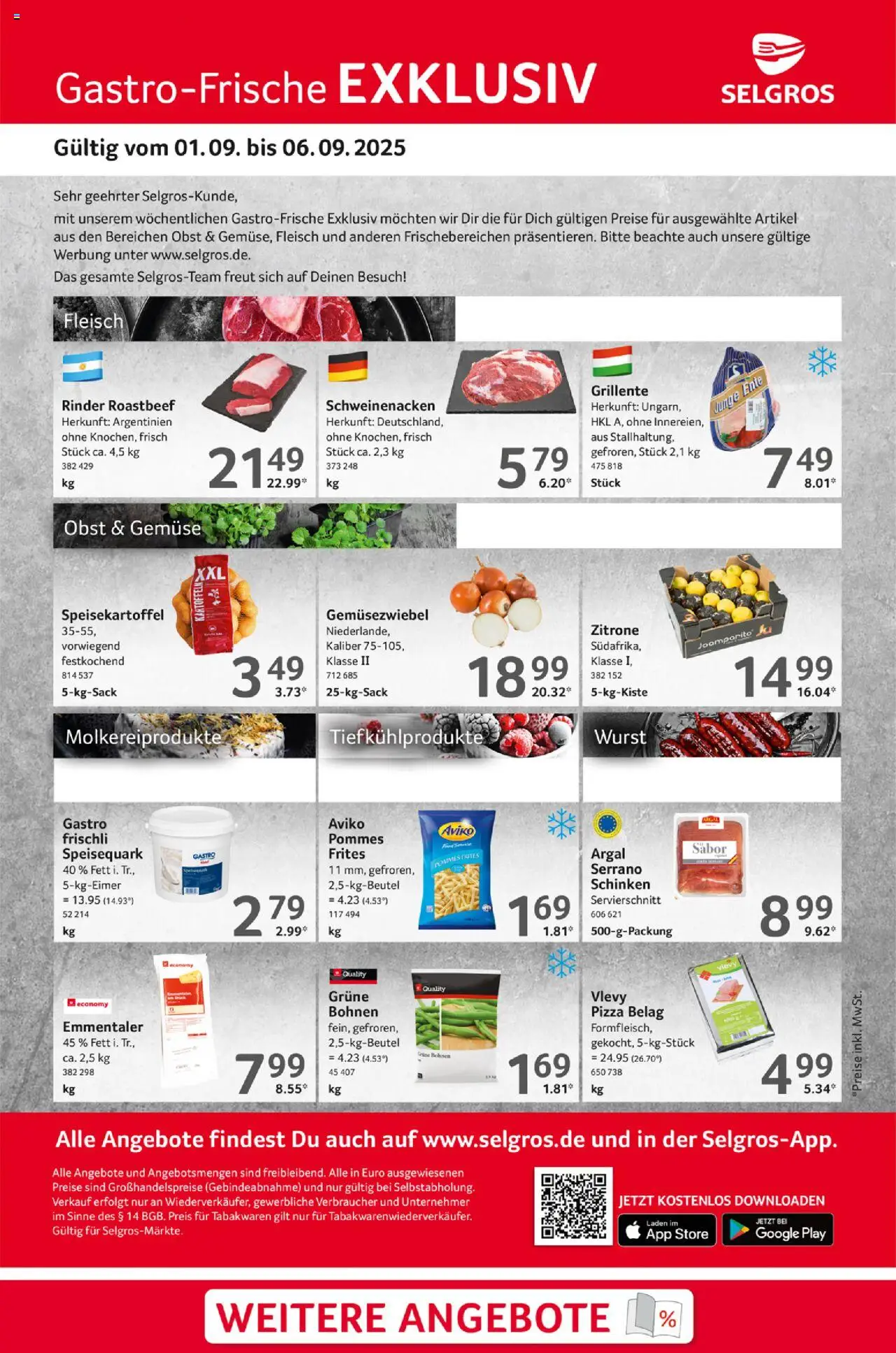 Selgros Gastro Angebote (vom 01.09.2025 - 06.09.2025)