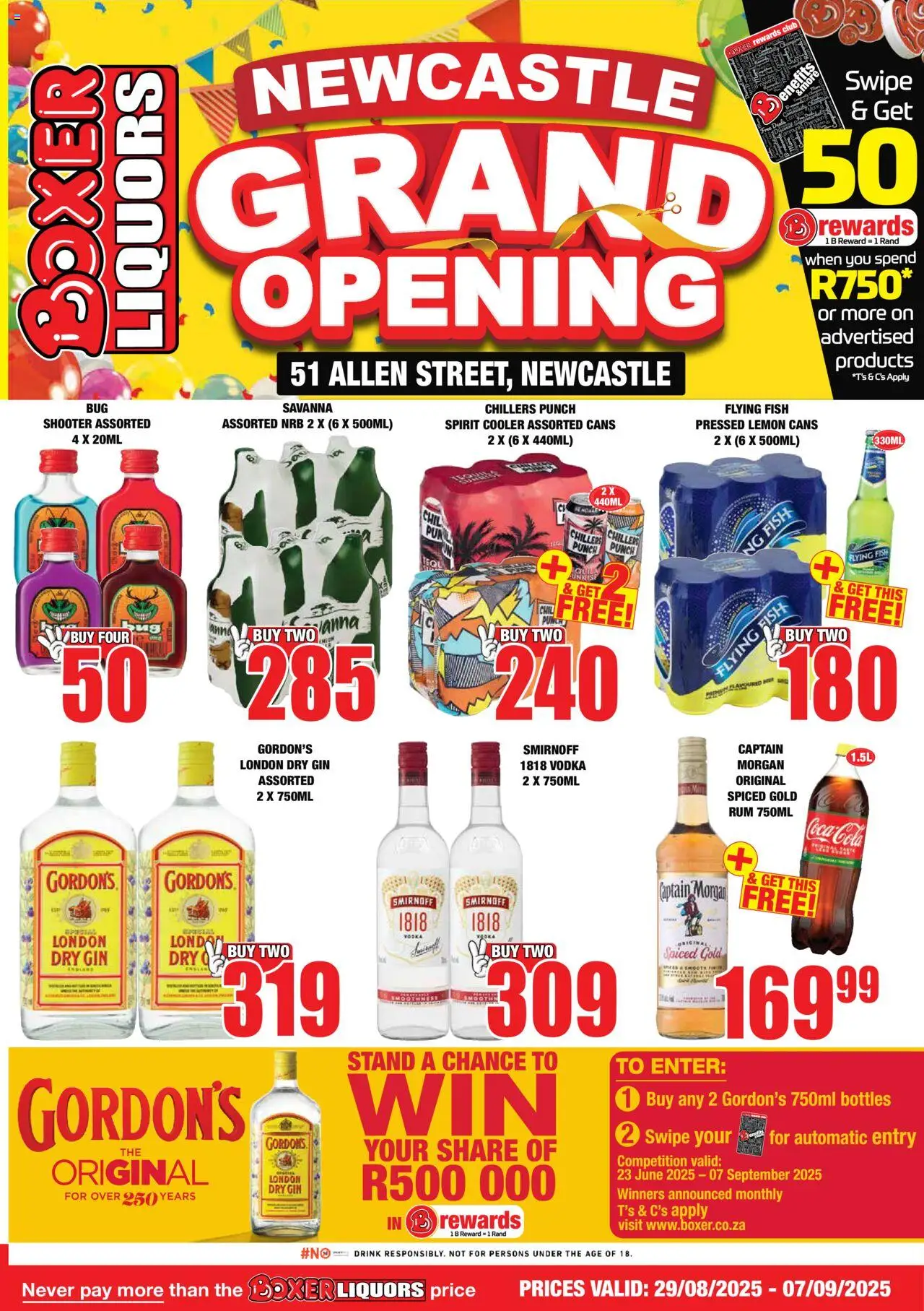 Boxer KwaZulu-Natal - Liquors from 29/08 - 07/09/2025 > Promotions