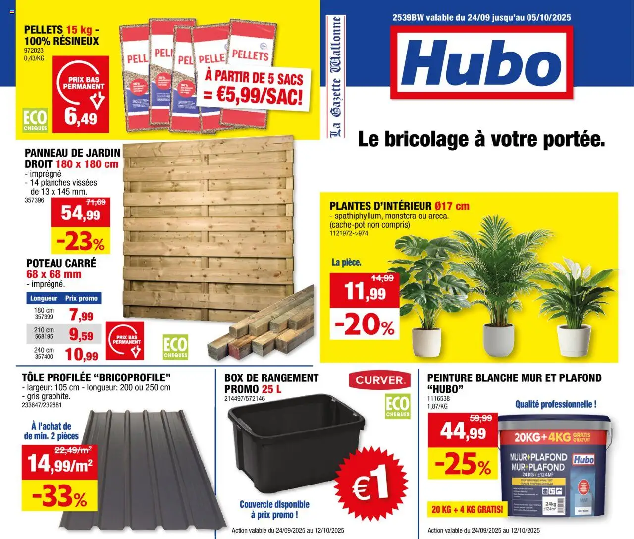 Hubo shop Publicité geldig vanaf 24/09/2025 - Paginanummer 1 - La, Box
