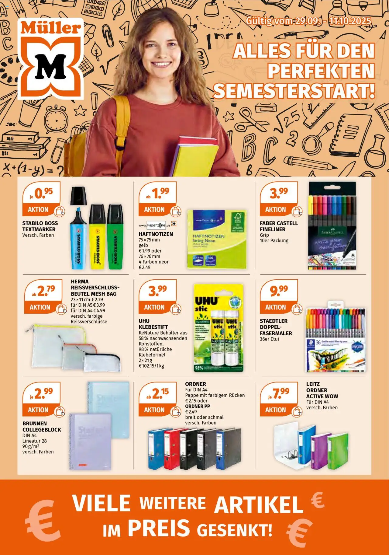Müller Alles für den Semesterstart (vom 29.09.2025 - 11.10.2025)