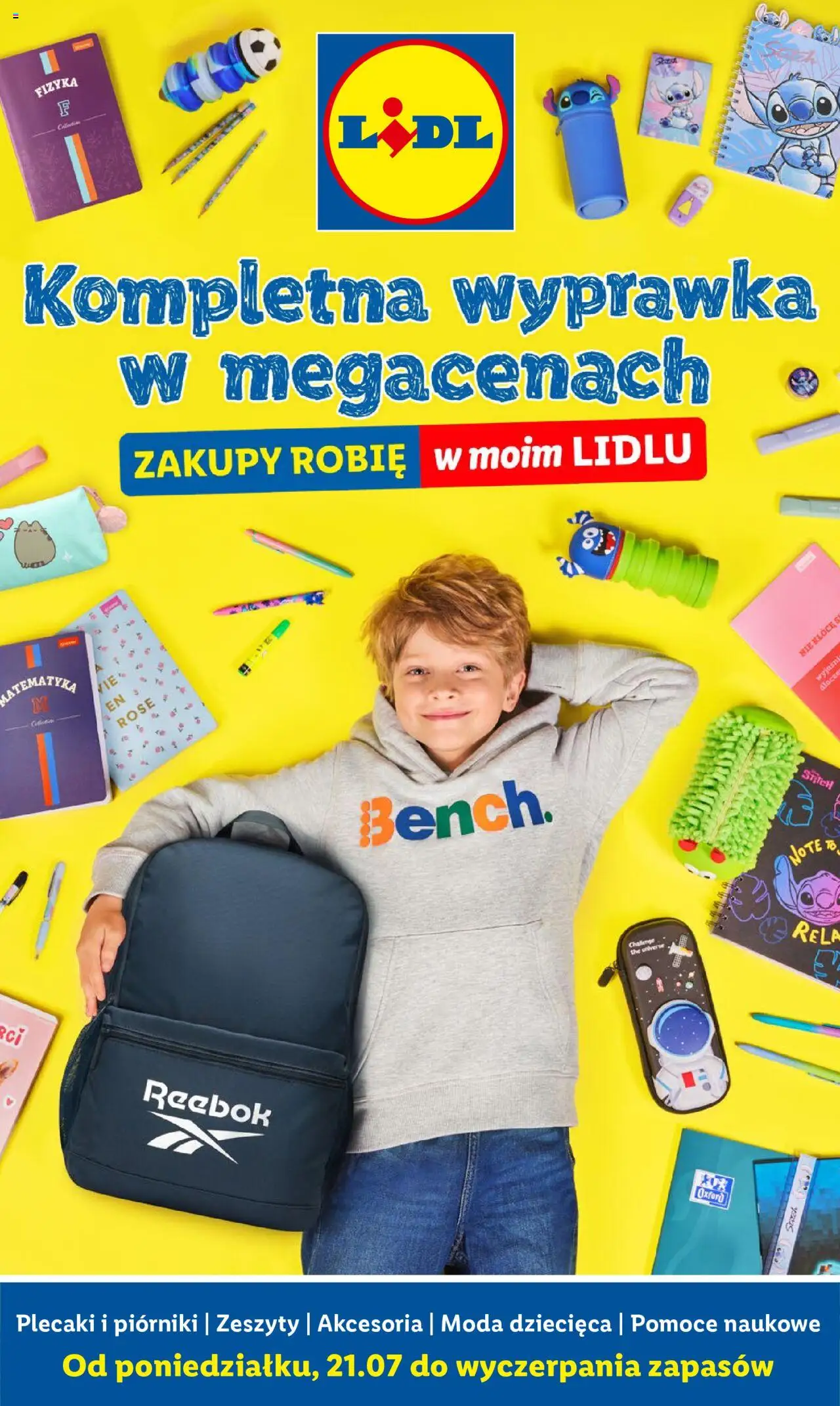 LIDL gazetka 21.07.2025 - 30.08.2025 - Najnowsza od czwartku - Numer strony 1 - Plecaki, Plecak, Notebook, Zeszyt, Zeszyty