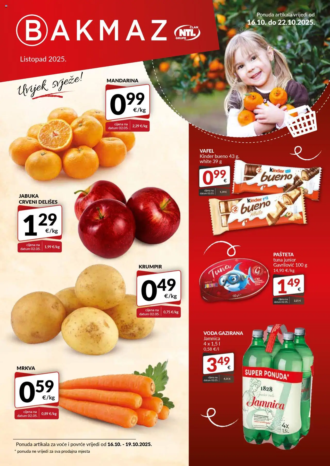 Bakmaz aktualni Katalog vrijedi od 16.10.2025 - tjedna akcija broj stranice 1