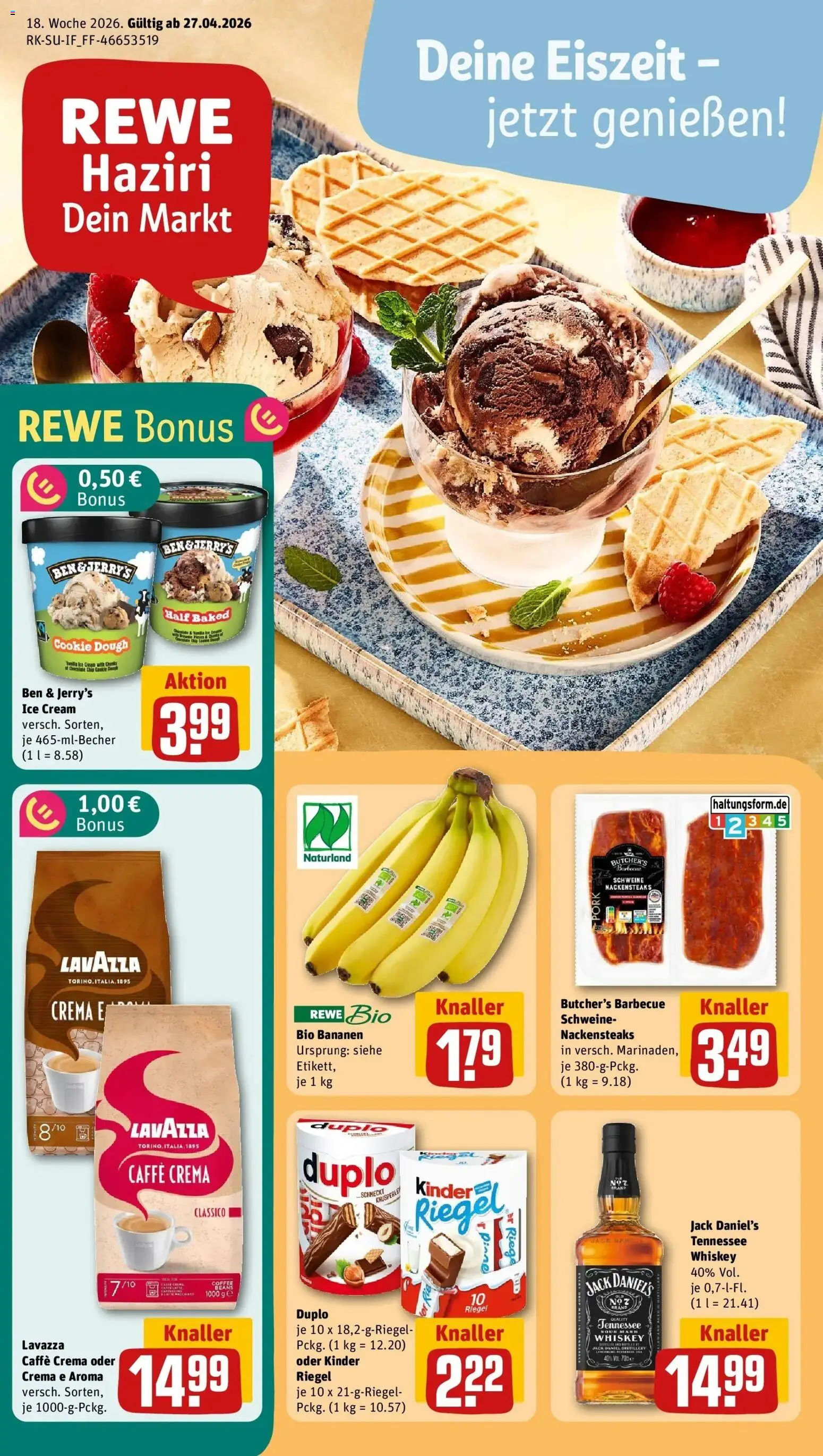 Vorschau von dem Prospekt des Geschäftes Rewe, gültig ab dem 27.04.2026