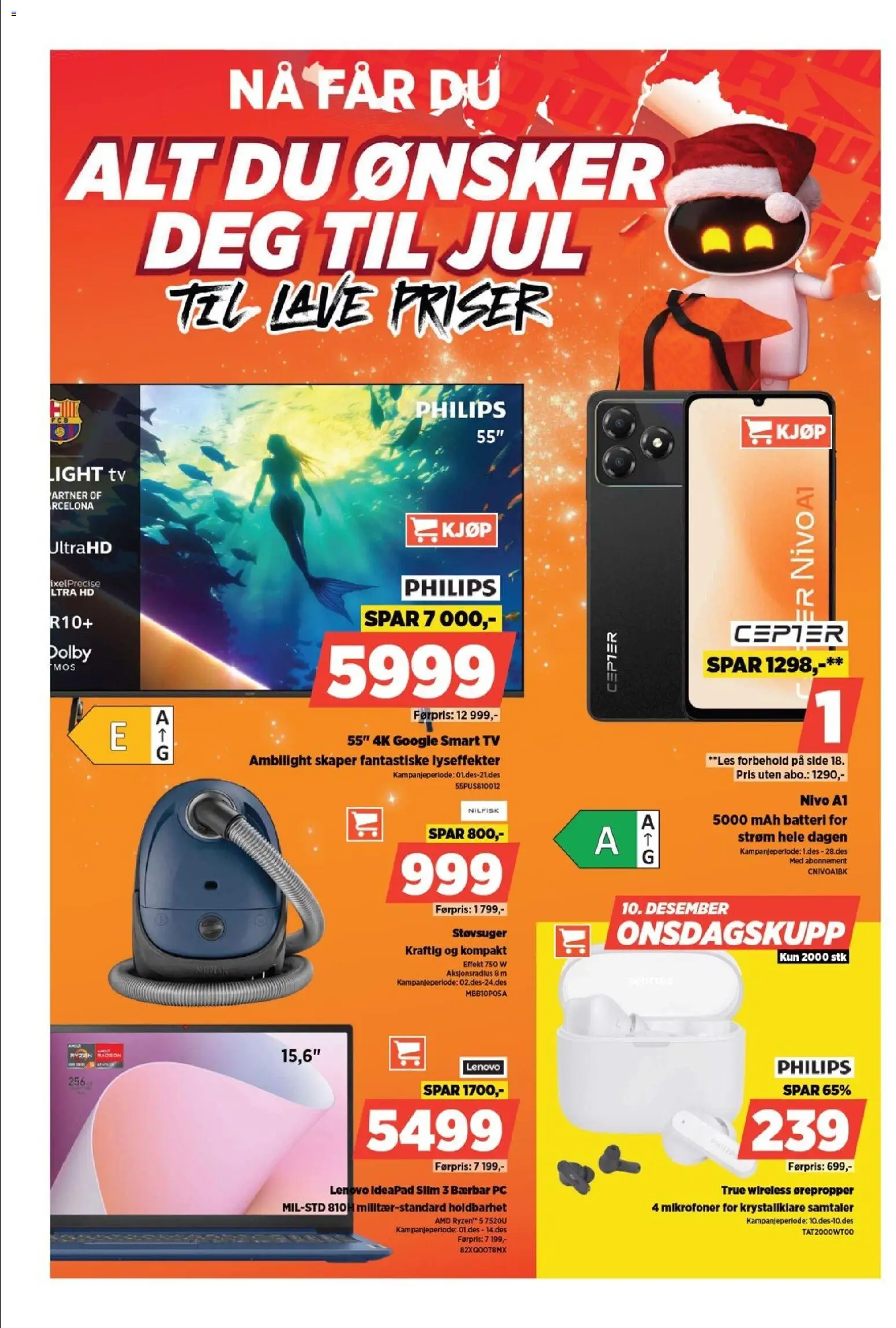 Forhåndsvis Kundeavis fra butikk Power gyldig fra 08/12/2025 - Pc, Bærbar PC, Tv, Støvsuger, Batteri, Ørepropper