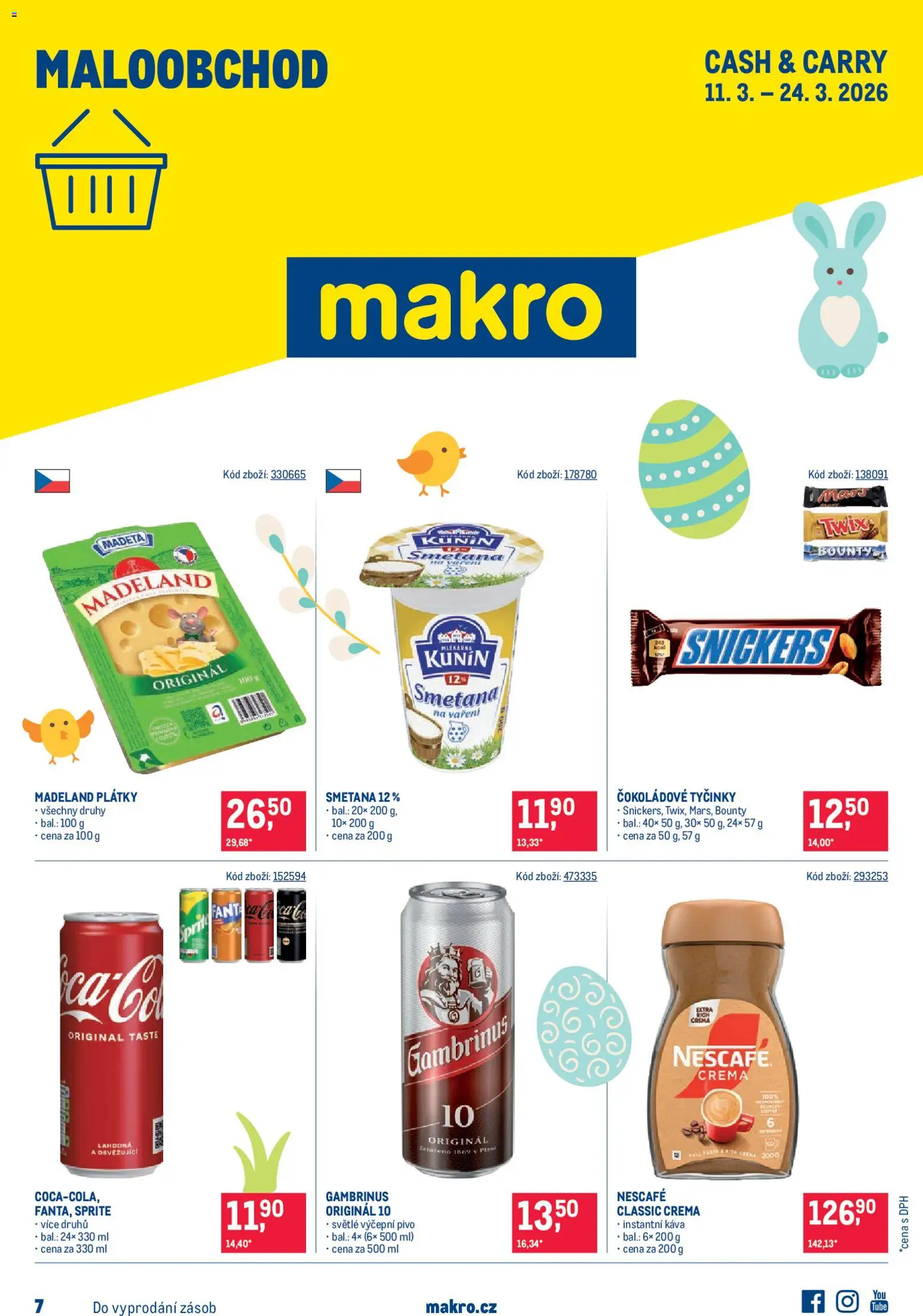 Náhled nabídky: Makro Makro leták - Maloobchod platný od 11.03.2026 - Káva, Pivo, Snickers, Vál, Nescafé, Instantní káva, Twix, Nescafe Crema