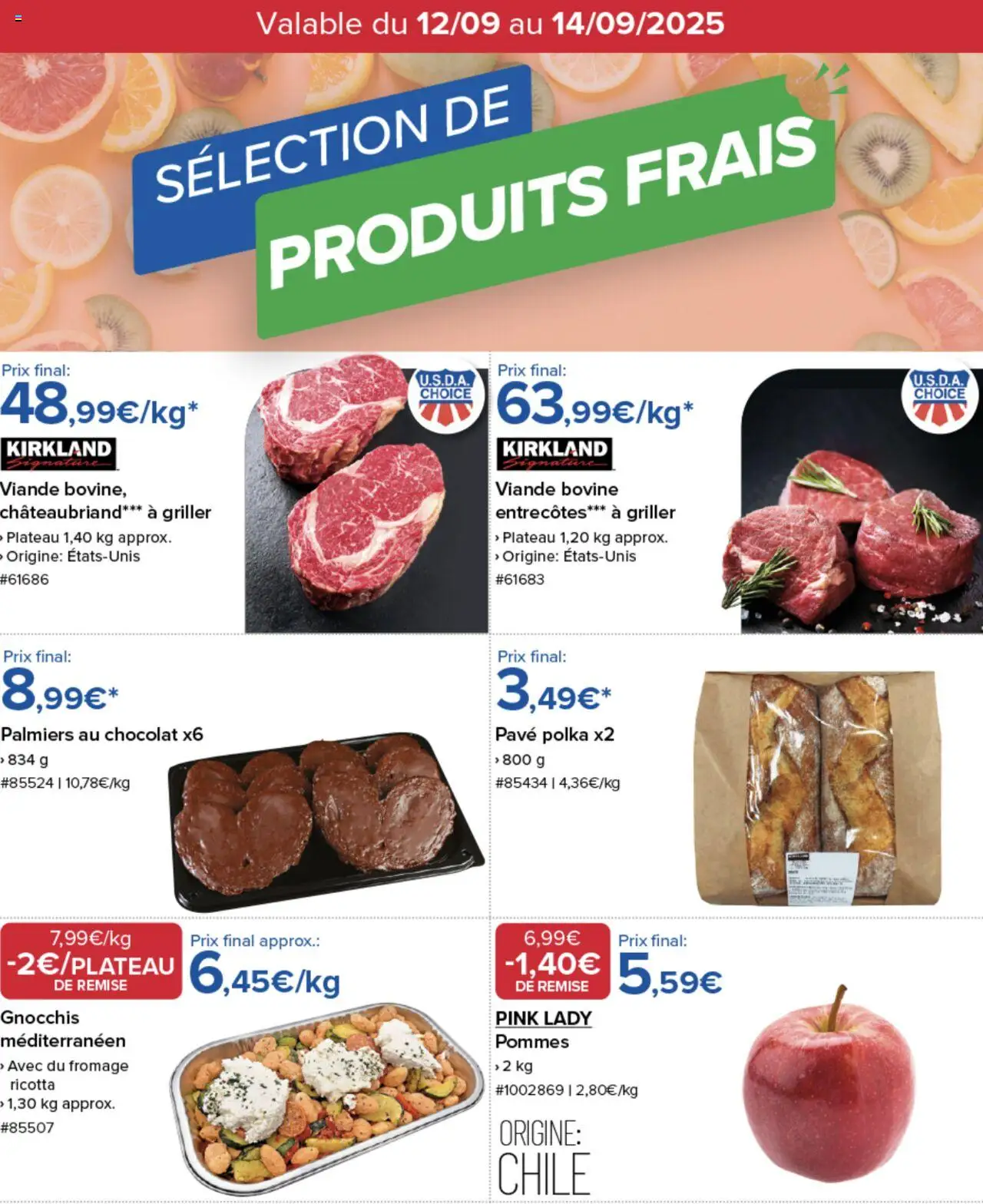 Catalogue: Sélection de produits frais de la boutique Costco valable du 12/09/2025 - Page numéro 1