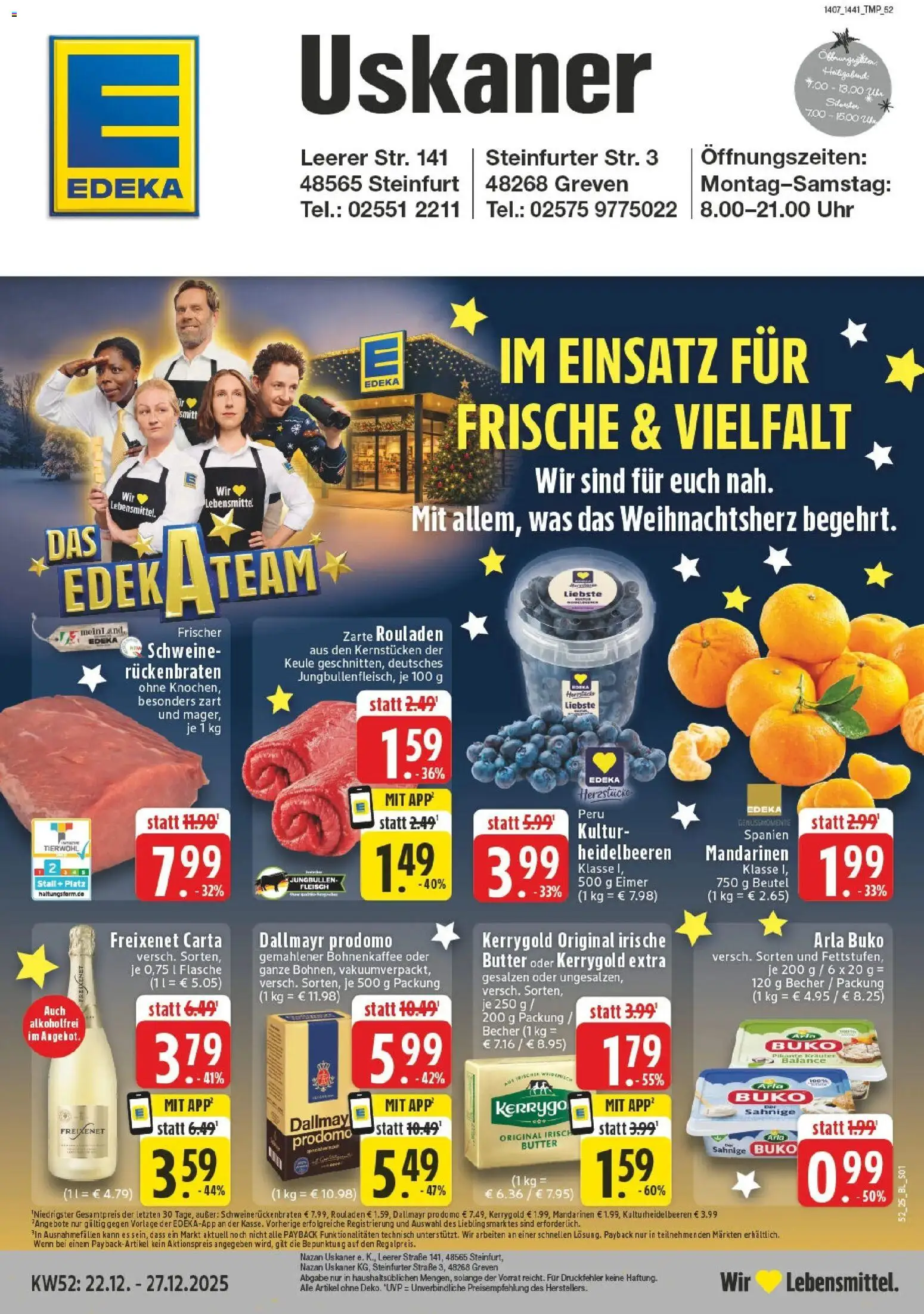 Vorschau von dem Prospekt des Geschäftes Edeka, gültig ab dem 22.12.2025