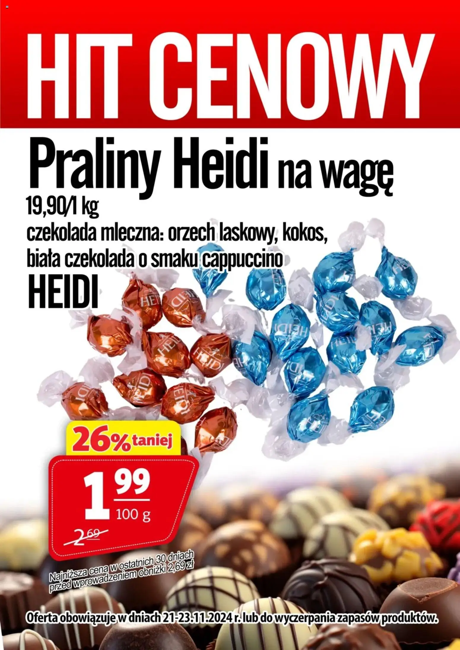 Pogląd gazetki "Promocja - Praliny Heidi" ze sklepu Prim Market ważnej od 21.11.2025