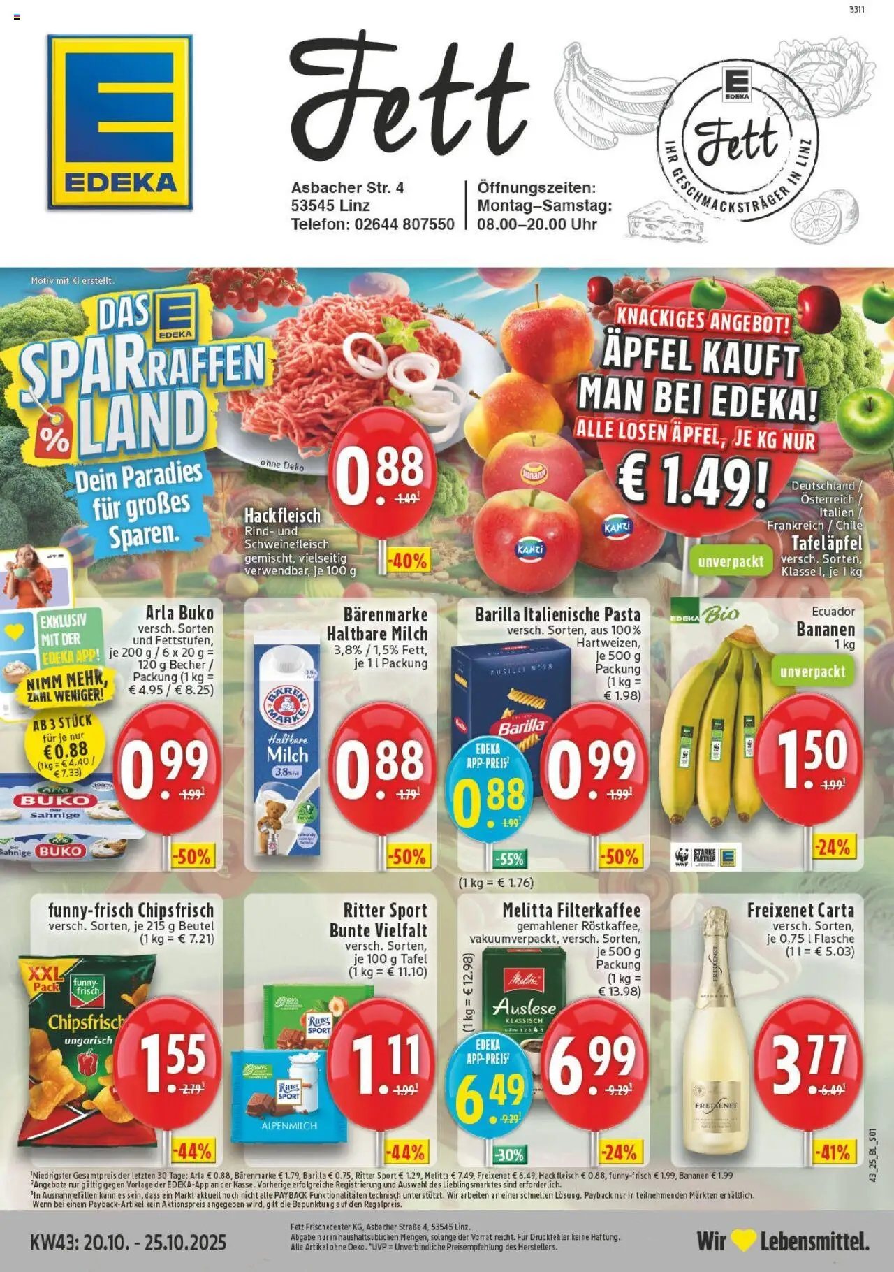 EDEKA Prospekt ab 19.10.2025 - Prospekt Linz Am Rhein Online
