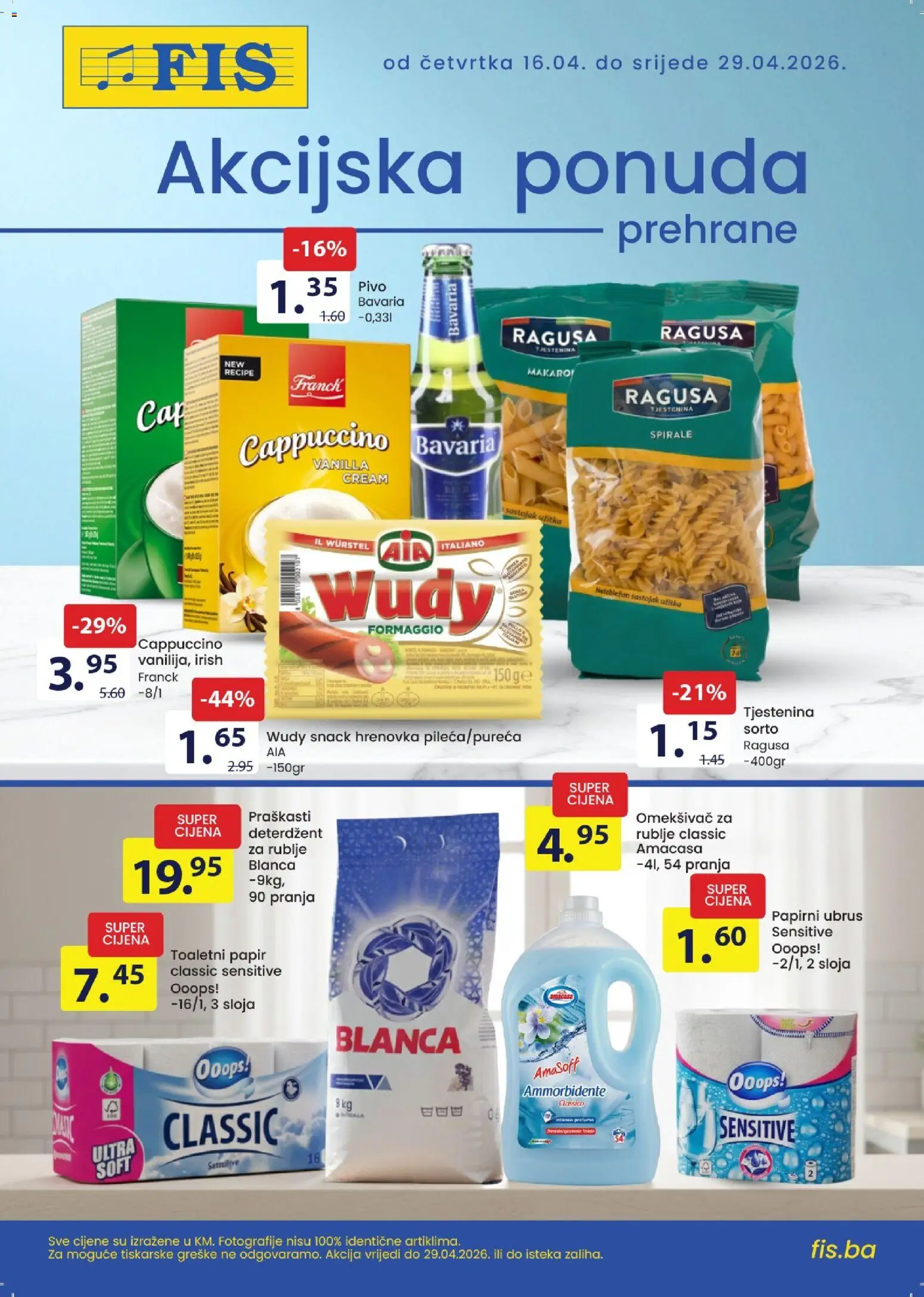 Pregled letka FIS akcijska ponuda trgovine FIS vrijedi od 16.04.2026