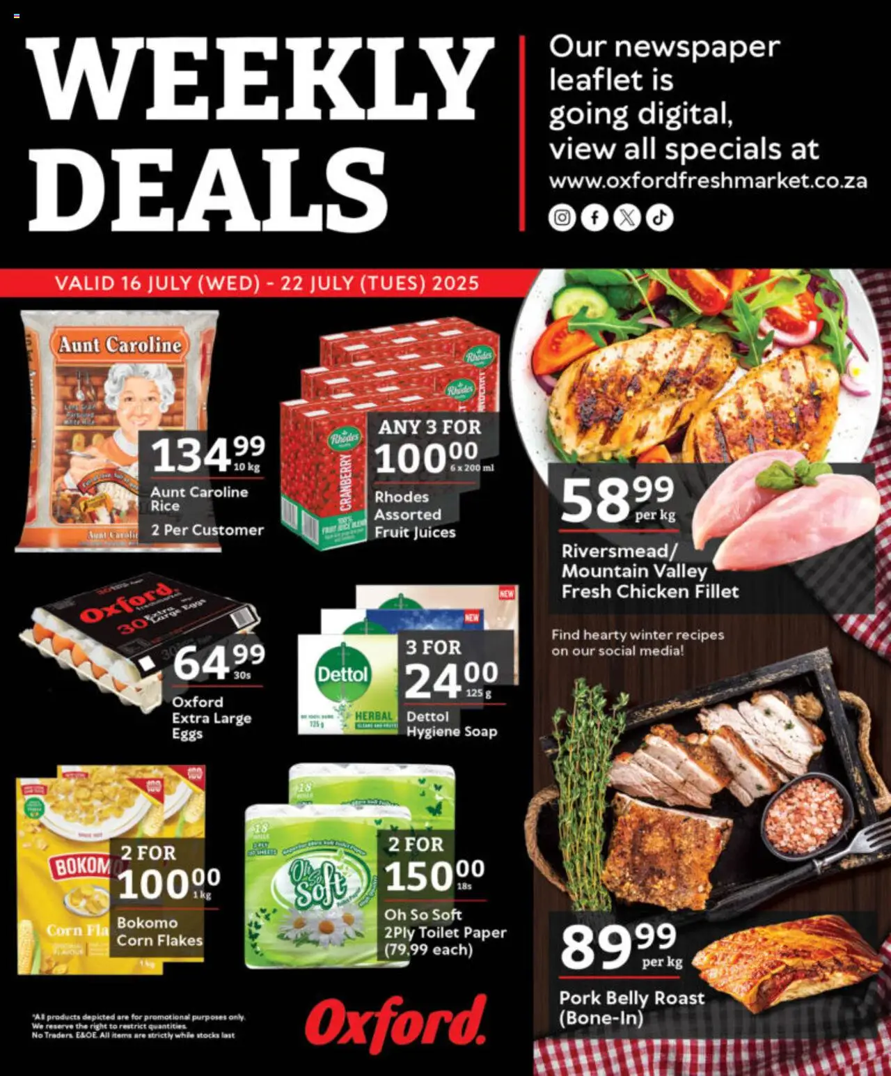 Oxford Freshmarket Specials from 16/07 - 22/07/2025 > Promotions