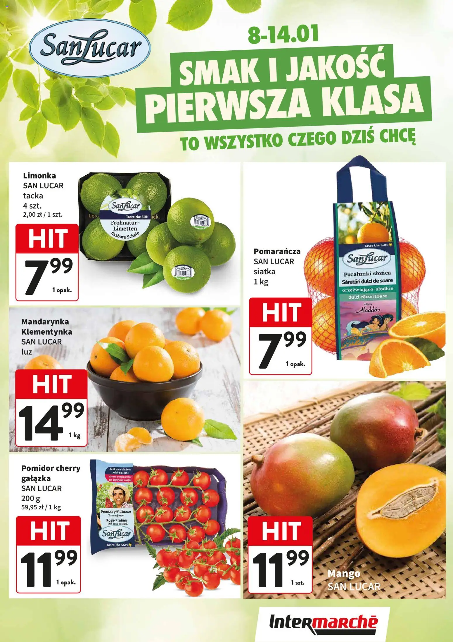Pogląd gazetki "Świeży Hit" ze sklepu Intermarche ważnej od 08.01.2026 - Mango, Pomidor, Siatka, Oaza, Limonka, Pomidor cherry