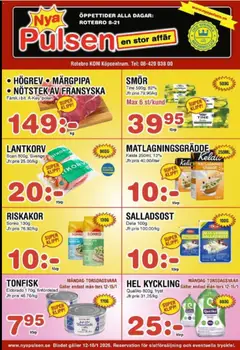 Förhandsgranska reklamblad Aktuella reklamblad Nya Pulsen från butik Nya Pulsen gäller från 12/01/2026