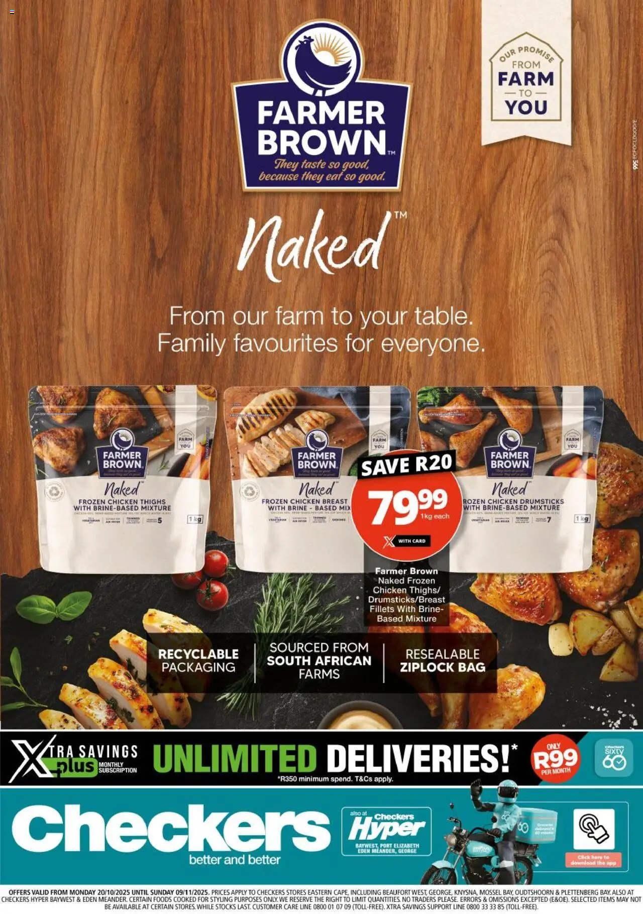 Checkers Eastern Cape - Xtra Savings Deals 20/10 - 09/11/2025 >> Catalogue