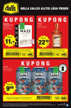 Eksempel på tilbudsavis Svenske kupontilbud fra butik Calle gyldig fra 02/01/2026