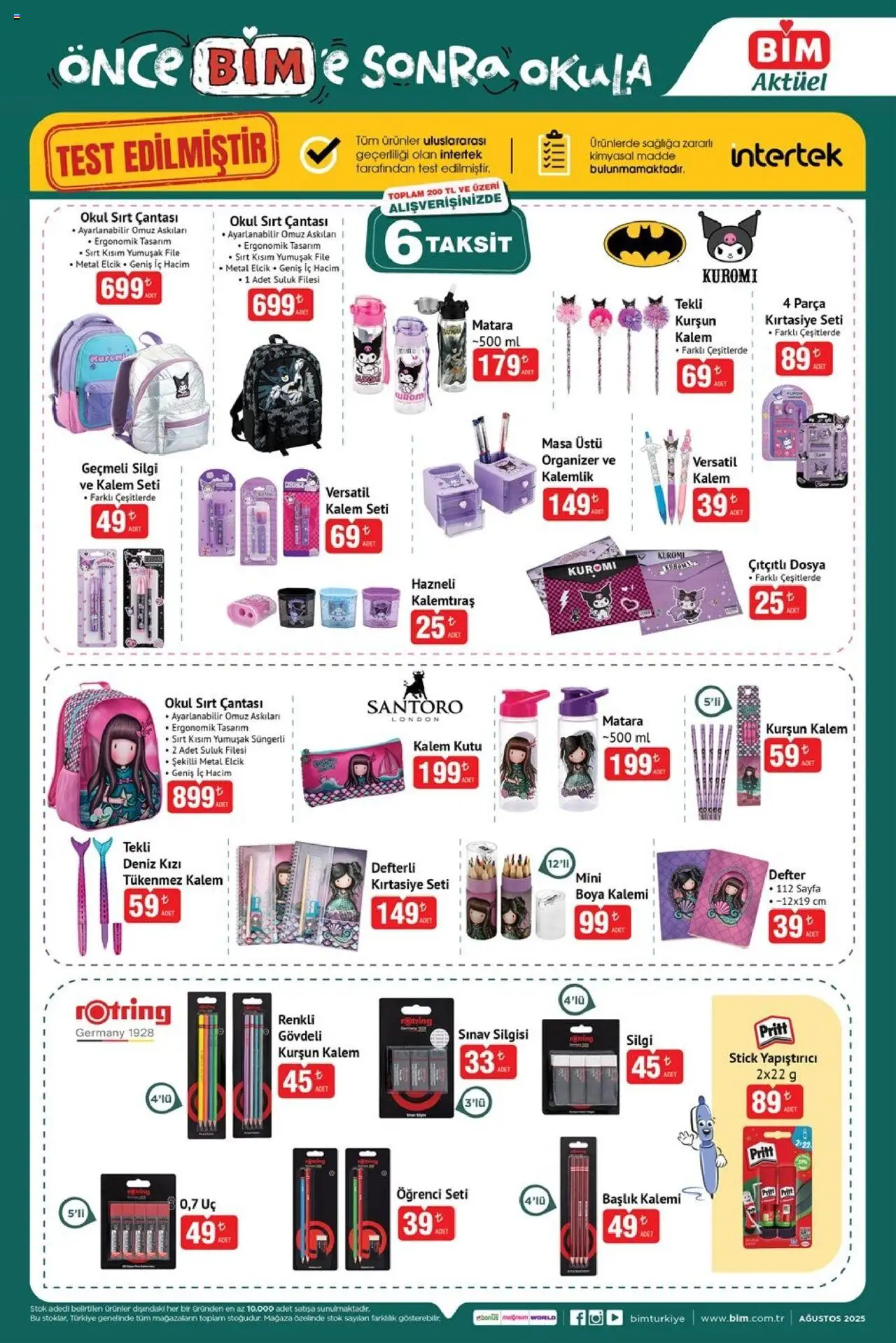 BİM Katalog bu hafta (01 Ağustos 2025) - Aktüel Broşür - Sayfa numarası 1
