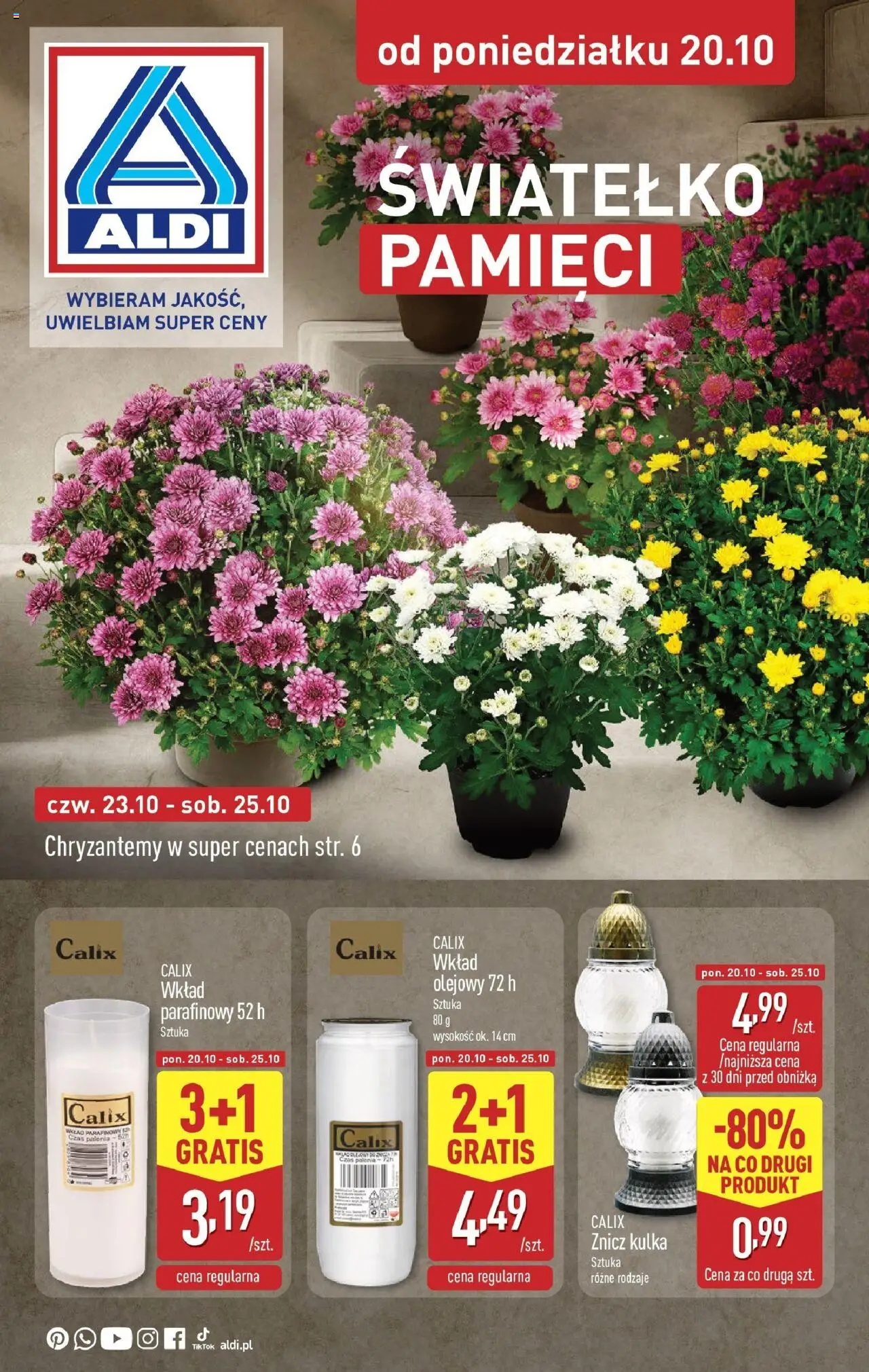 Aldi Światełko pamięci z ALDI od 19.10.2025 - Nowa Gazetka - Numer strony 1