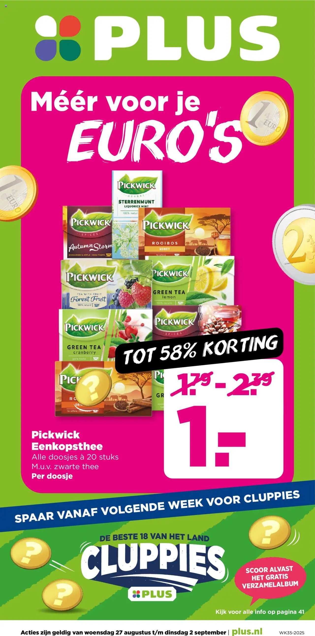Plus shop Folder week 35 geldig vanaf 27-08-2025 - Paginanummer 1 - Thee, Fruit, Zwarte thee