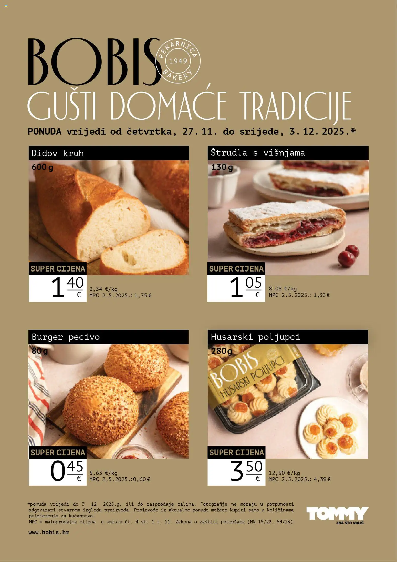 Pregled letka Bobis Super ponuda trgovine Tommy vrijedi od 27.11.2025