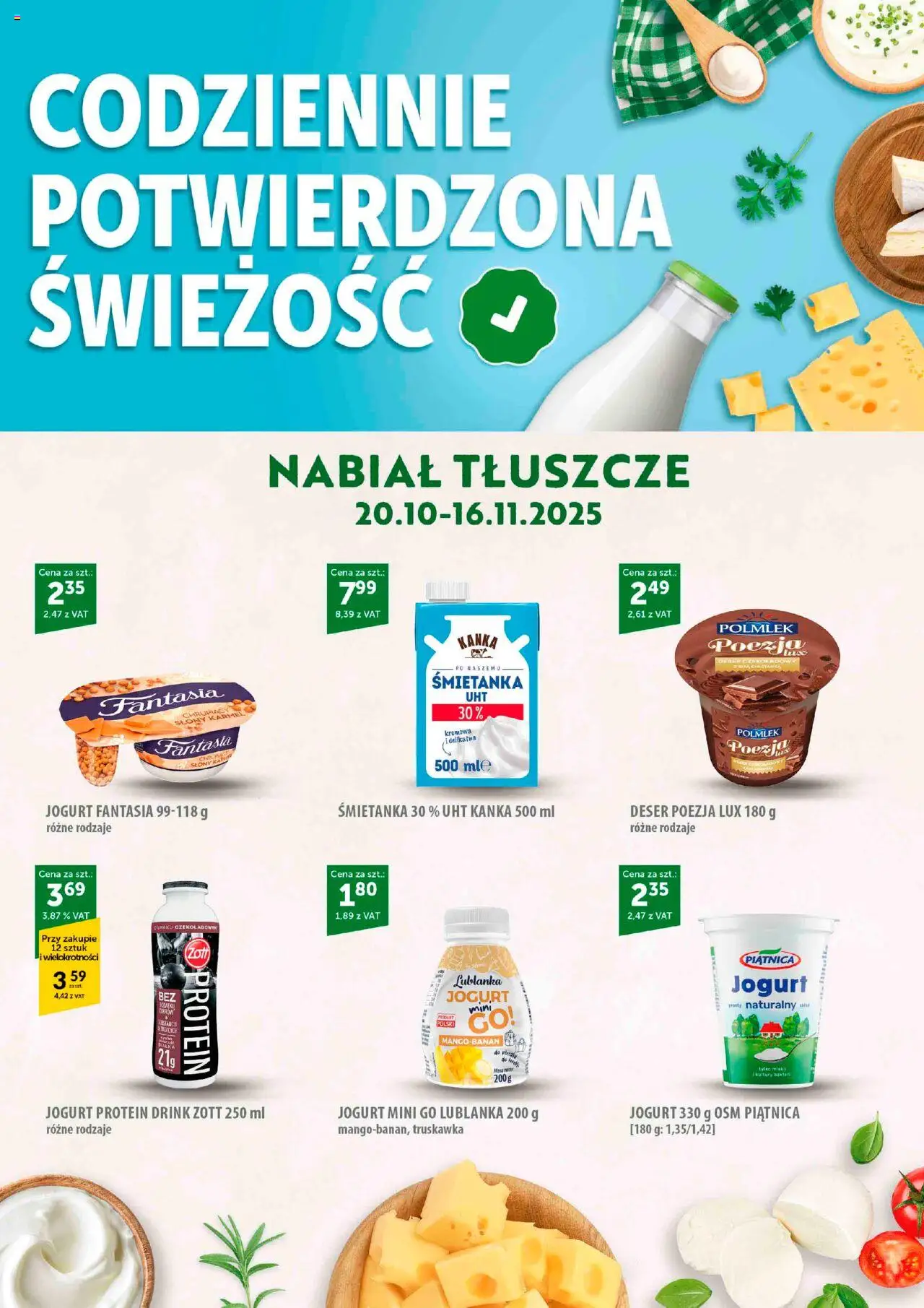 Eurocash Codziennie Potwierdzona Świeżość od 20.10.2025 - Nowa Gazetka - Numer strony 1