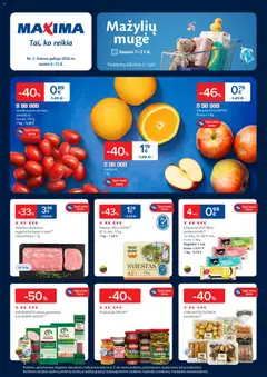 MAXIMA parduotuvės leidinio Leidinys galiojančio nuo 2026.01.06 peržiūra