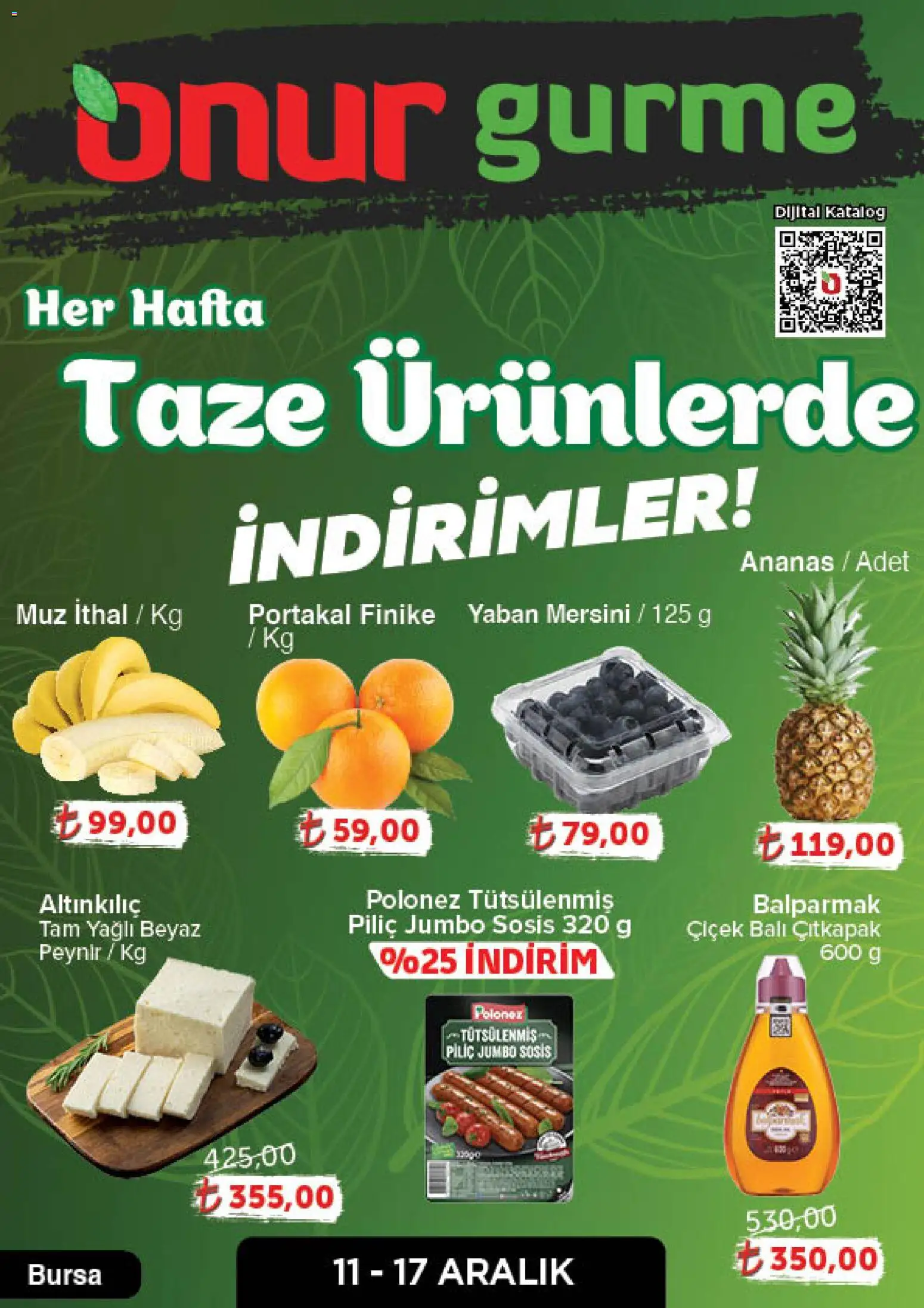Onur Market Katalog Gurme - Bursa 11.12.2025 - Broşürünün önizlemesi