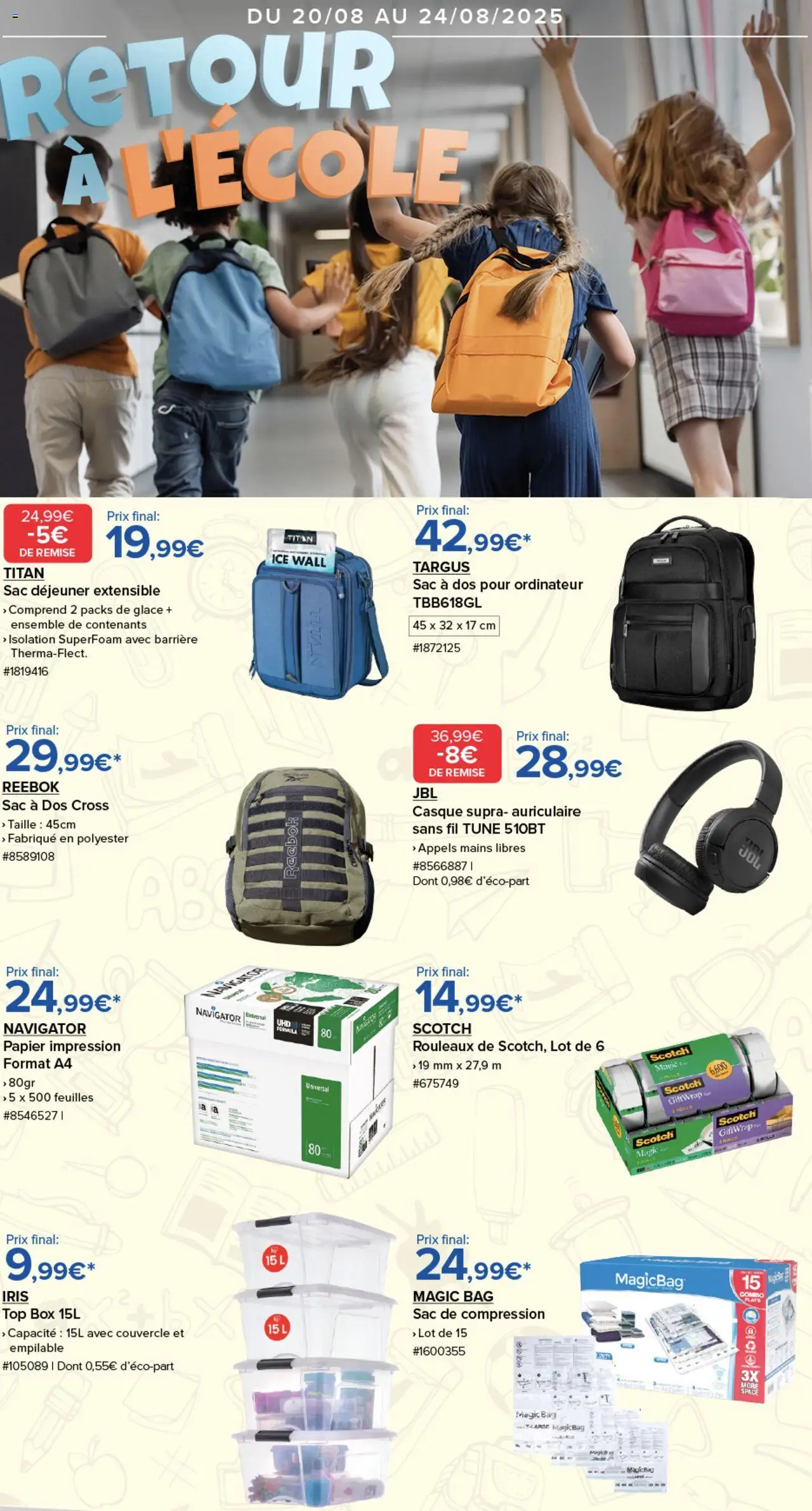 Catalogue Retour à l'école de la boutique Costco valable du 20/08/2025 - Page numéro 1