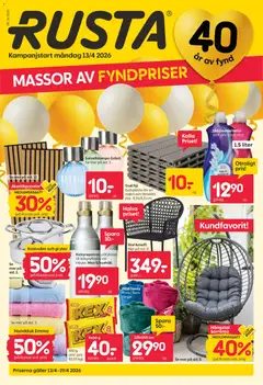 Förhandsgranska reklamblad Rusta erbjudanden från butik Rusta gäller från 13/04/2026