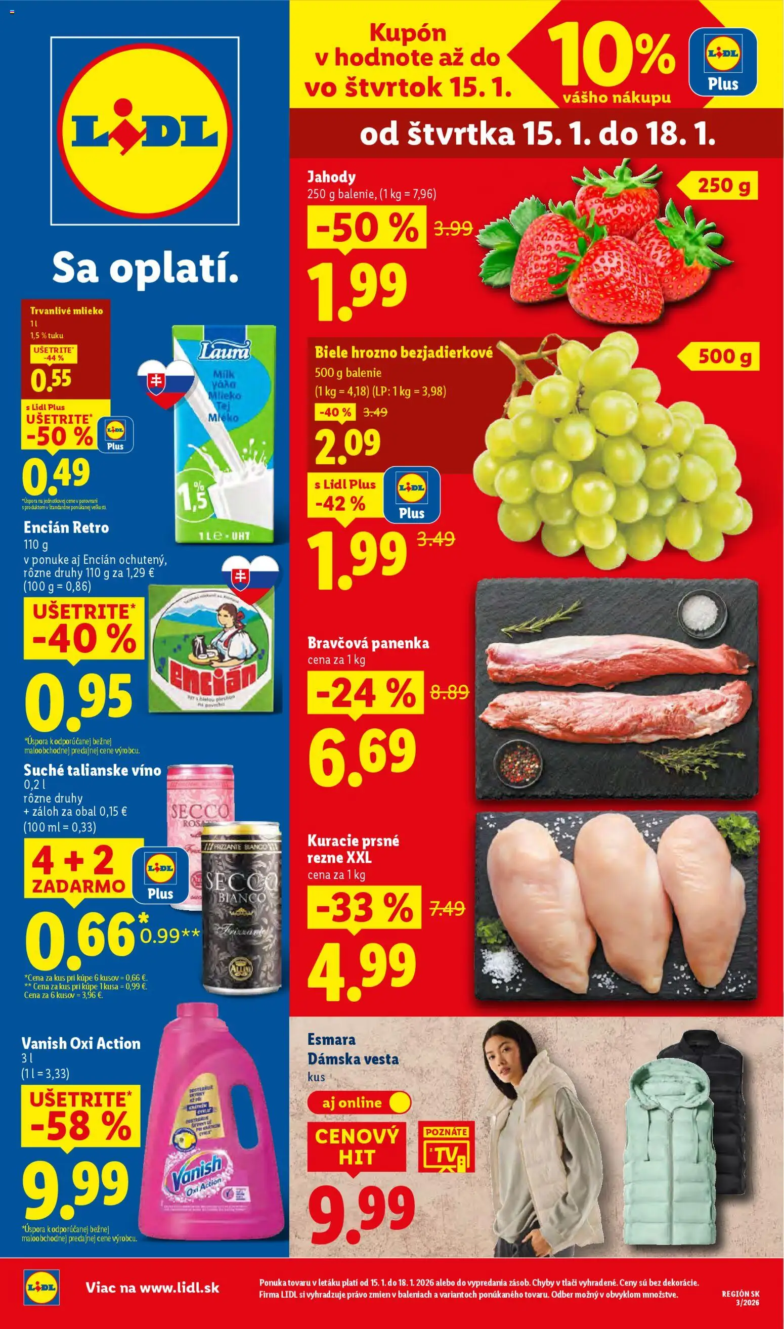 Náhľad Lidl letáku platného od 15.01.2026
