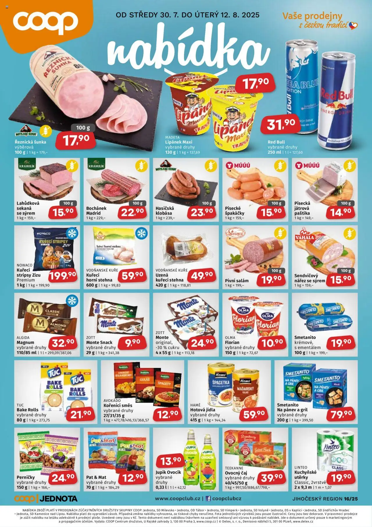  COOP Leták - Jihočeský region (30.07.2025) - Jednota leták