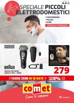Anteprima dell'opuscolo Comet volantino Piccoli Elettrodomestici Cura persona, Pulizia e Stiro dal negozio Comet valido da 24/04/2026