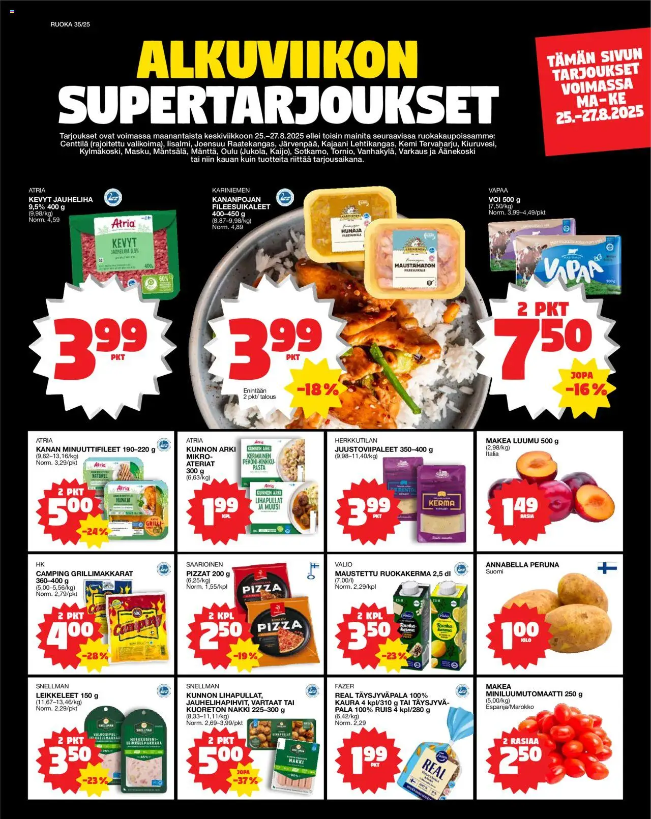 Tokmanni-kaupan Ruokatarjoukset voimassa 25/08/2025 - Sivulla 1