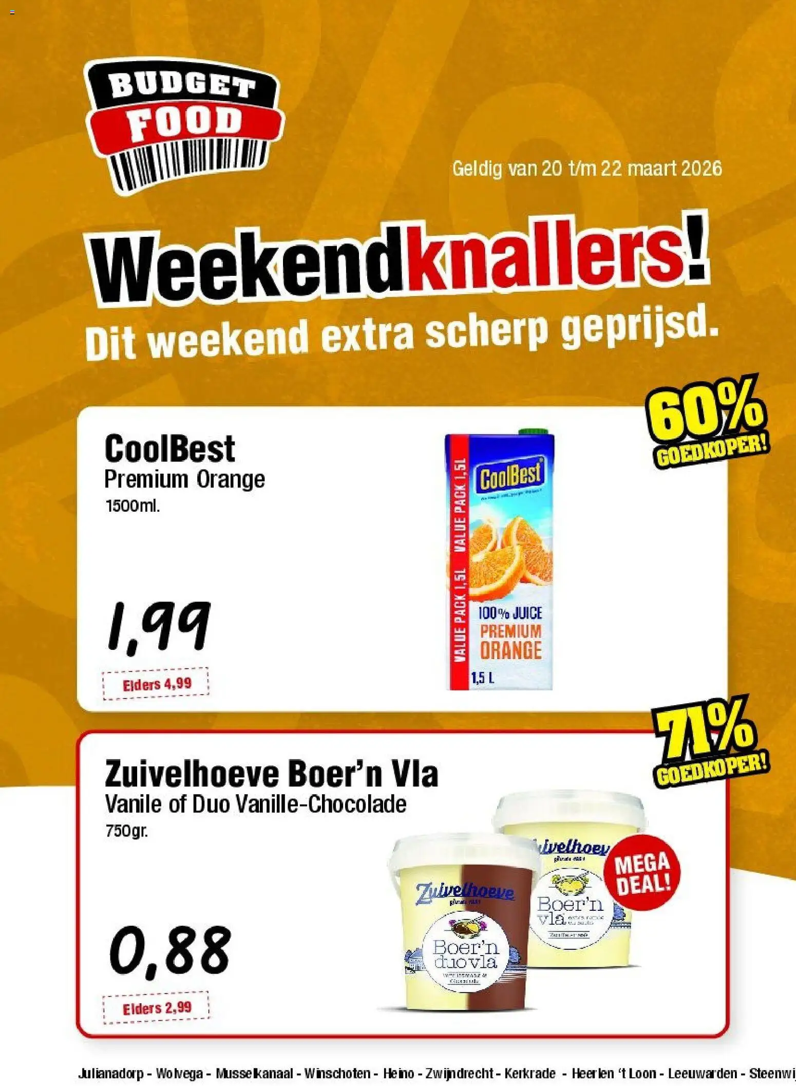 Voorbeeld van Budget Food folder - Weekendfolder van winkel Budget Food geldig vanaf 20-03-2026