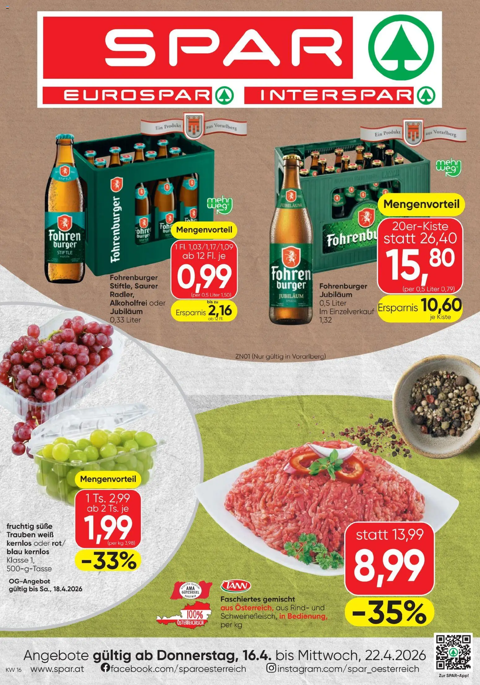 Vorschau der Angebote: Spar Spar - Flugblatt gültig ab 16.04.2026