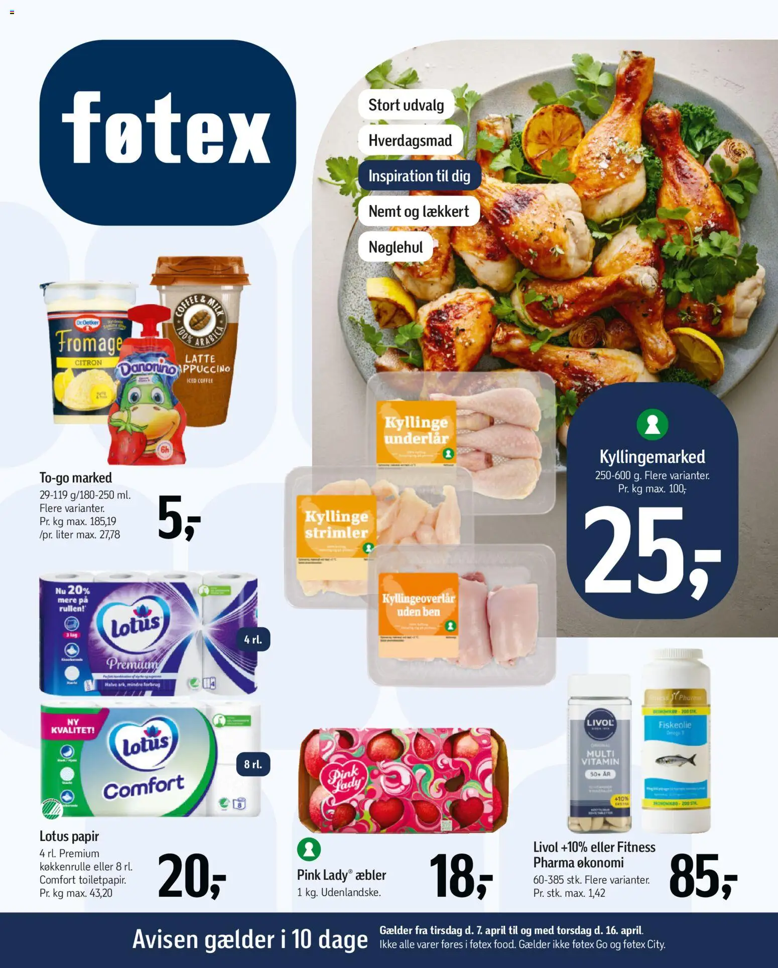 Eksempel på tilbudsavis Føtex - Tilbudsavis uge 15-16 fra butik Føtex gyldig fra 07/04/2026 - Fiskeolie, Æbler