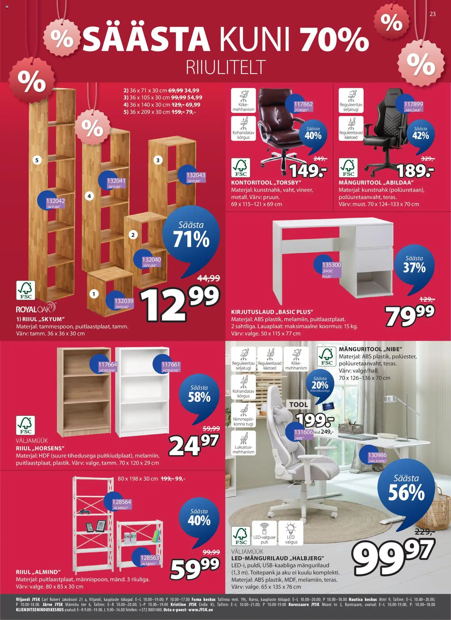 JYSK kliendilehe eelvaade alates 2026.01.06