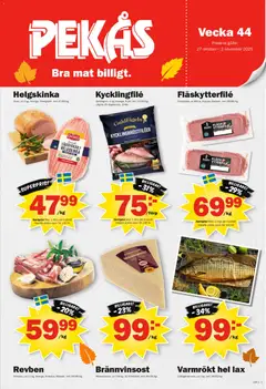 Förhandsgranska reklamblad Aktuella reklamblad Pekås från butik Pekås gäller från 27/10/2025