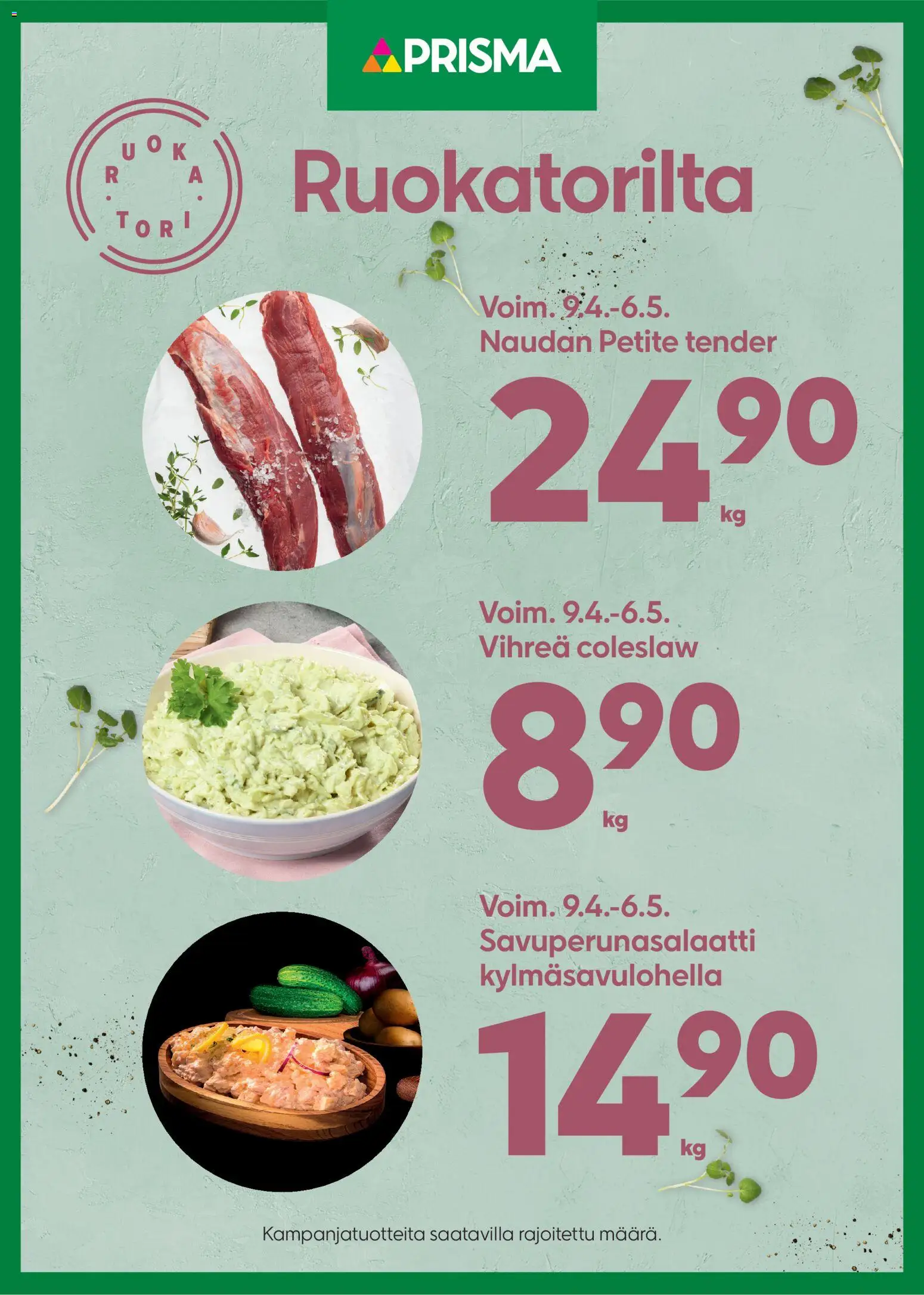 Kaupan Prisma Prisma tarjoukset - Ruokatorilta esikatselu, voimassa 09/04/2026