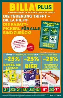 Vorschau der Angebote: Billa Plus Flugblatt gültig ab 16.10.2025