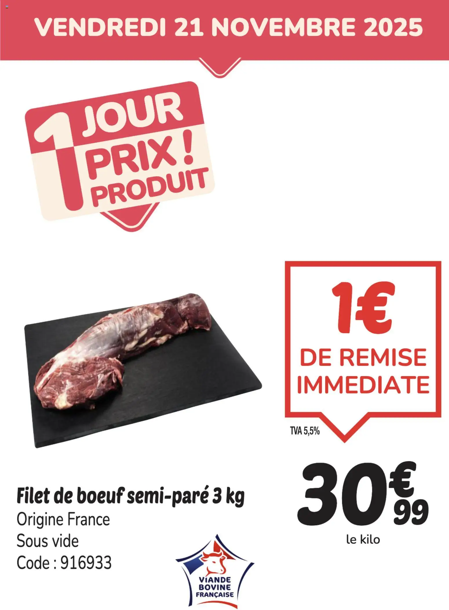 Prévisualisation de 1 Jour prix produit du magasin Promocash formulaire valide 21/11/2025