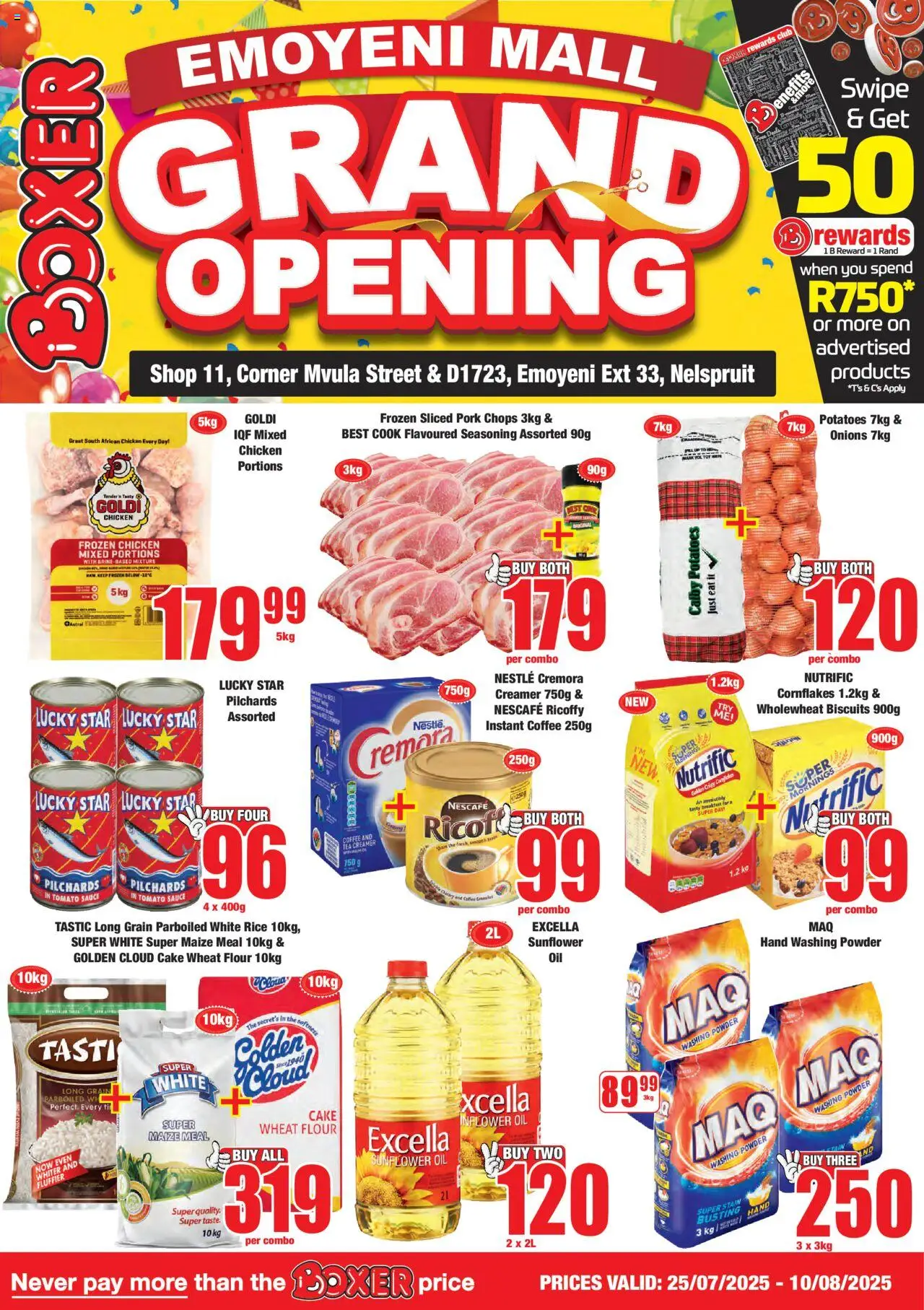 Boxer Mpumalanga - Emoyeni Grand Opening from 25/07 - 10/08/2025 > Promotions