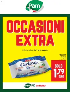 Anteprima dell'opuscolo Volantino Occasioni Extra dal negozio PAM valido da 07/08/2025