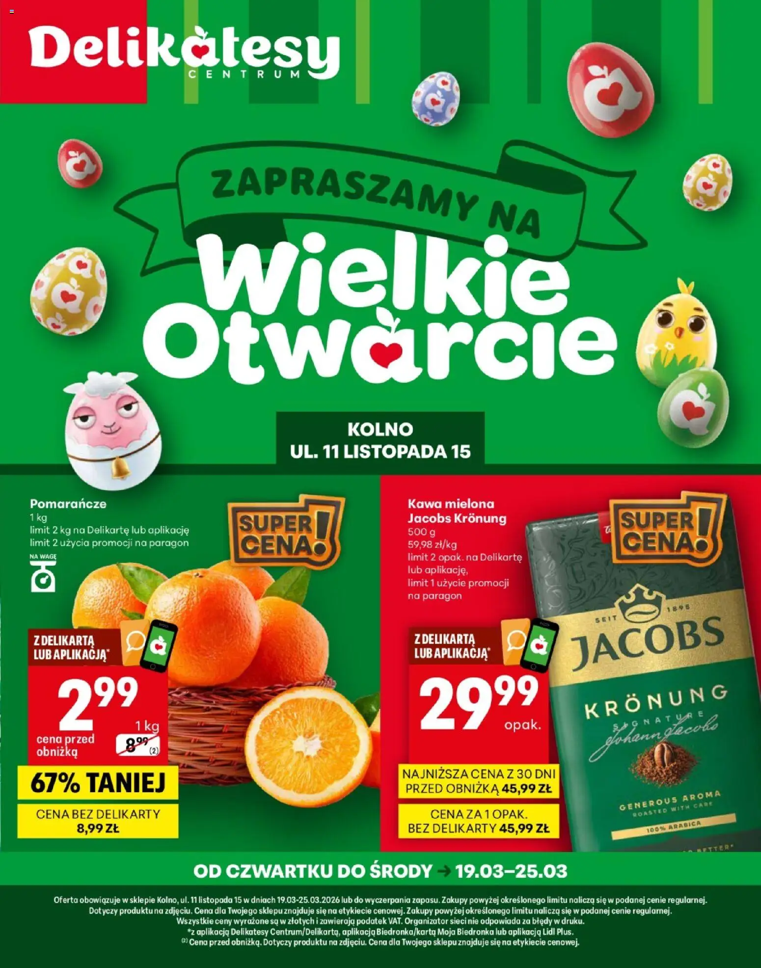 Pogląd gazetki "Delikatesy Centrum gazetka - Kolno Otwarcie" ze sklepu Delikatesy Centrum ważnej od 19.03.2026