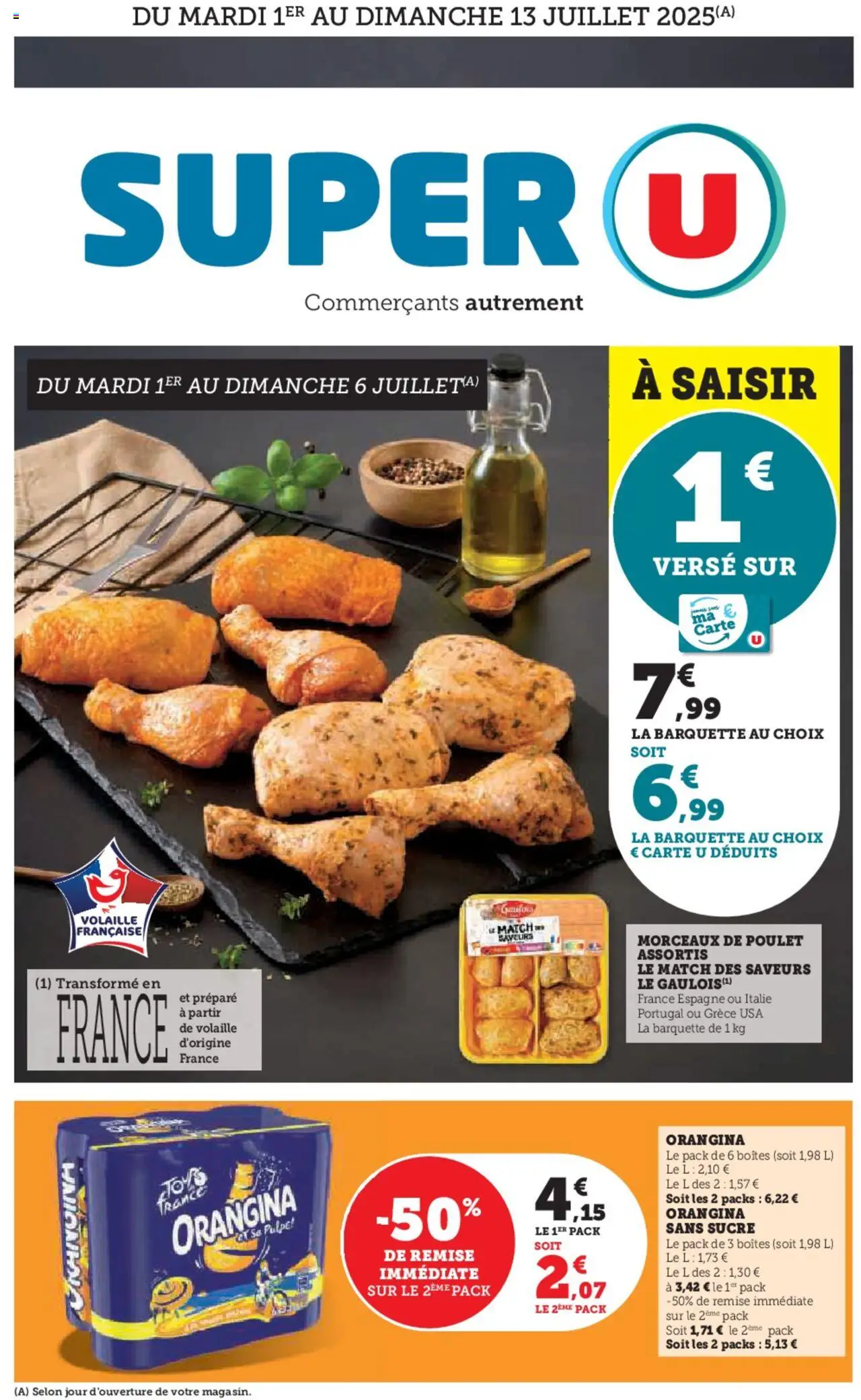 Catalogue de la boutique Super U valable du 01/07/2025 - Page numéro 1